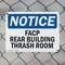 Signmission FACP In Rear Building Trash Room, 14 in W x Rectangle, Plastic OS-2PACK-NS-P-1014-L-12407 - alternate 7